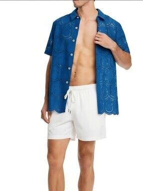 Farm Rio MEN'S Pineapple Eyelet Shirt -NWT XL